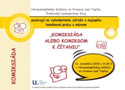 Vranov: ponuka podujatí v Hornozemplínskej knižnici Komiksiada