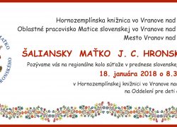 Vranov: Šaliansky Maťko v knižnici Saliansky_Matko